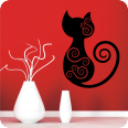 Wandtattoos | Wandtattoo Katzen Ornament