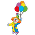 Wandtattoos | Kinder Wandtattoo Clown mit Ballons