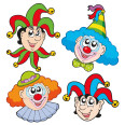 Wandtattoos | Kinder Wandtattoo Clowngesichter 2