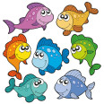 Kinder Wandtattoo Fische 2 - Bild 1