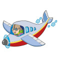 Kinder Wandtattoo Flugzeug - Bild 1