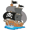 Kinder Wandtattoo Piraten-Schiff 2 - Bild 1