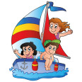 Kinder Wandtattoo Segelboot - Bild 1