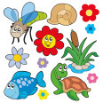 Kinder Wandtattoo Tiermix 6 - Bild 1