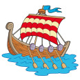 Wandtattoos | Kinder Wandtattoo Wikinger Schiff