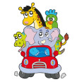 Kinder Wandtattoo Zoo Rundfahrt - Bild 1