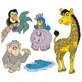 Kinder Wandtattoo Zootiere Set - Bild 1