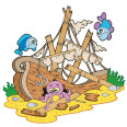 Kinder Wandtattoo gesunkenes Schiffswrack - Bild 1
