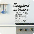 Wandtattoos | Wandtattoo Rezept Spaghetti Carbonara