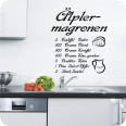 Wandtattoos | Wandtattoo Rezept Älpler Magronen