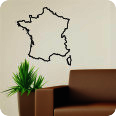 Wandtattoo Frankreich Umriss - Bild 1