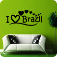 Wandtattoos | Wandtattoo I Love Brazil