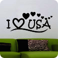 Wandtattoo I Love USA - Bild 1