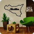 Wandtattoo Sizilien Umriss 1 - Bild 1
