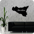 Wandtattoo Sizilien Umriss 2 - Bild 1