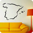 Wandtattoo Spanien Umriss - Bild 1