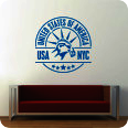 Wandtattoo USA Stamp - Bild 2