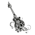 Wandtattoo Gitarre Ornament - Bild 3
