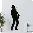 Wandtattoos | Wandtattoo Musiker Saxophon