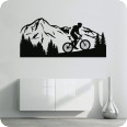 Wandtattoo Berge Mountainbike - Bild 1