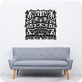 Wandtattoo Scherenschnitt Chalet eckig - Bild 1