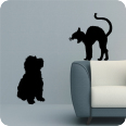 Wandtattoo Hund & Katz - Bild 1