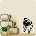 Wandtattoo Mops - Bild 1