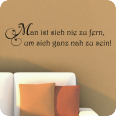 Wandtattoos | Wandtattoo Man ist sich nie zu fern...