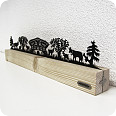 Alphütte im Fichtenholzbalken 50cm natur - Bild 2